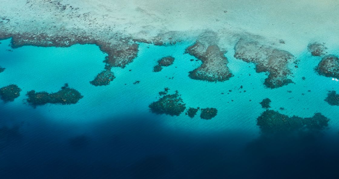 A Group Of Islands In The Water
