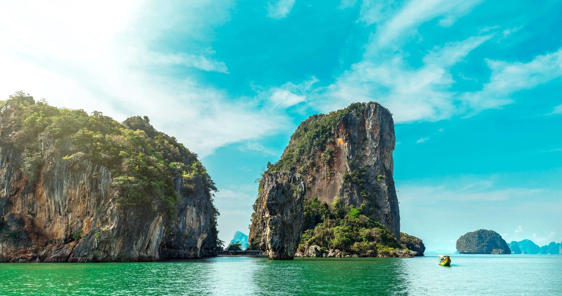 A Group Of Islands In The Water