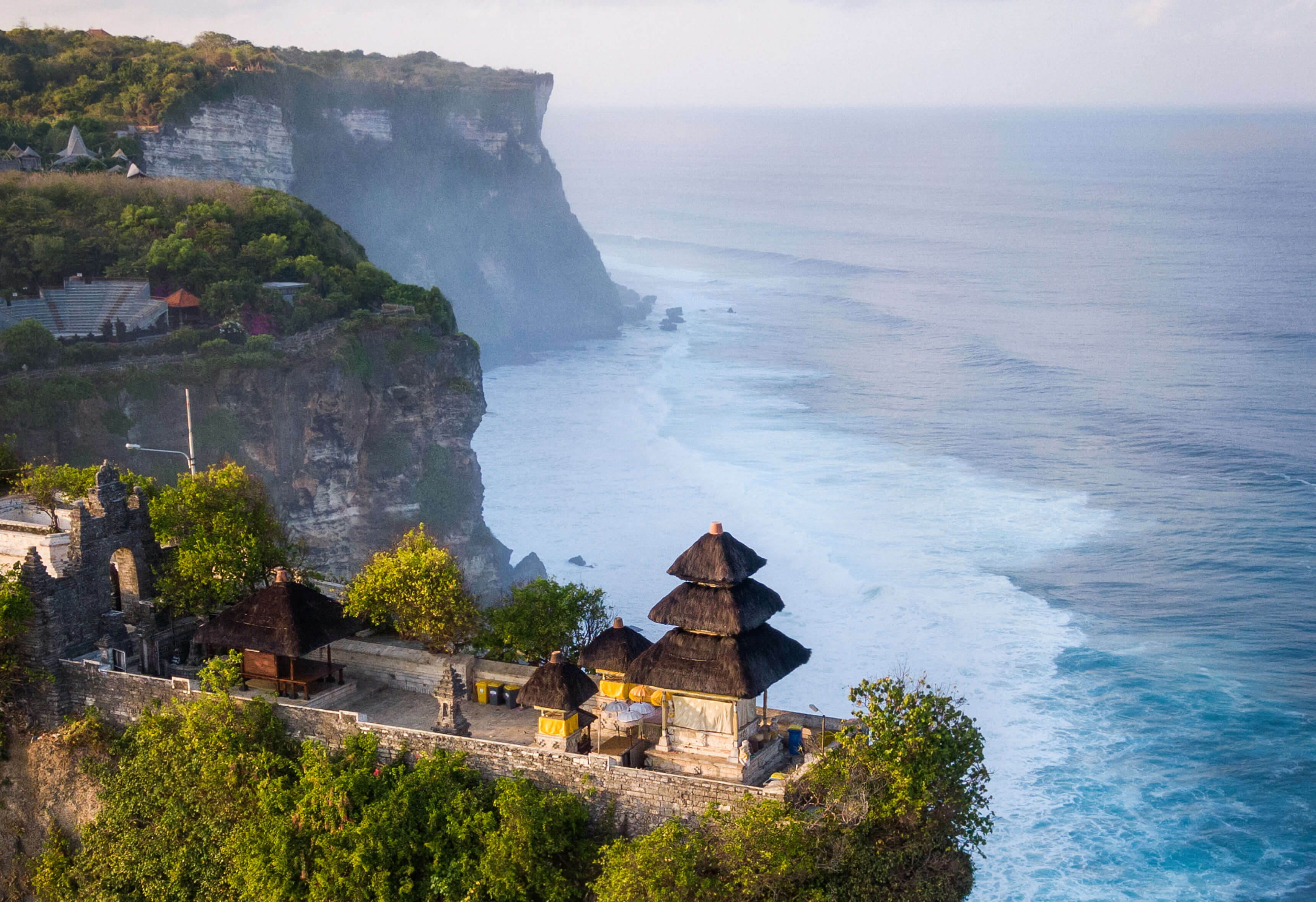 A Small Village On A Cliff By The Ocean