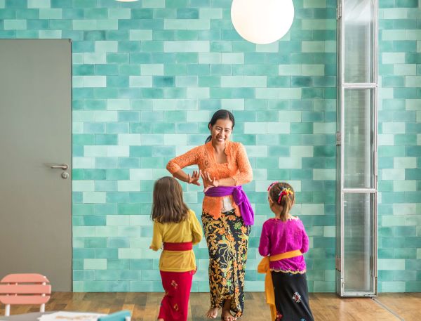 A Person And Two Children