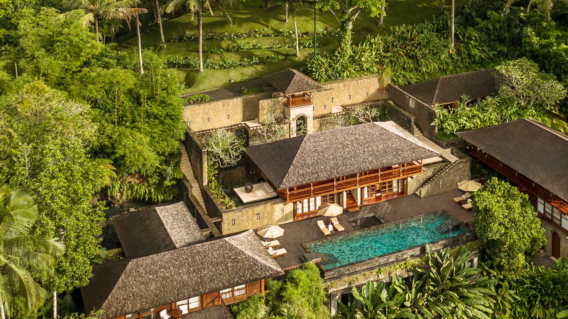 A High Angle View Of A House