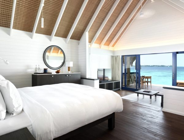 Dhoni Water Villa Bedroom