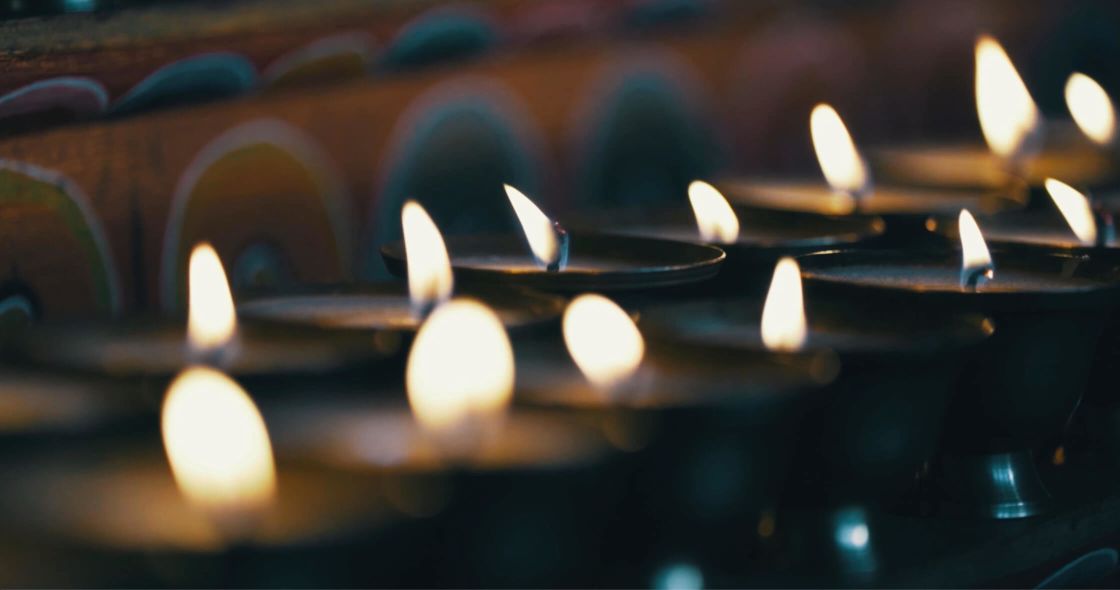 A Close Up Of A Candle